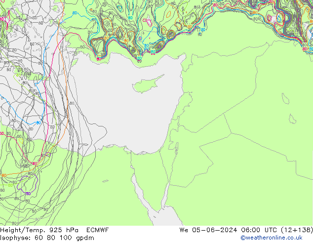 Height/Temp. 925 hPa ECMWF  05.06.2024 06 UTC