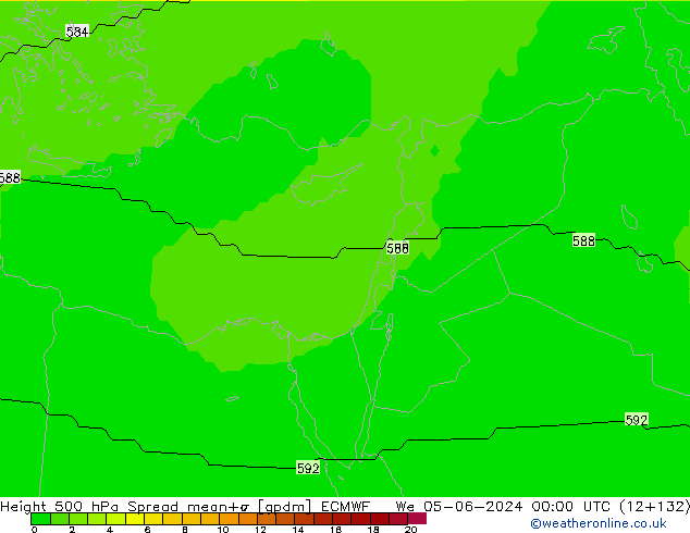 Height 500 hPa Spread ECMWF We 05.06.2024 00 UTC