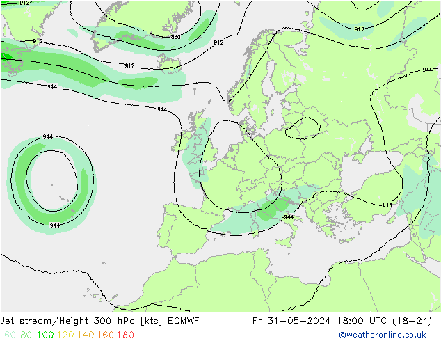 Jet Akımları ECMWF Cu 31.05.2024 18 UTC