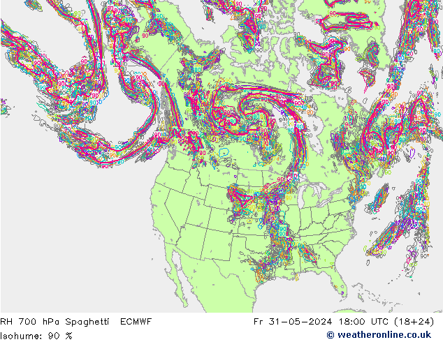 700 hPa Nispi Nem Spaghetti ECMWF Cu 31.05.2024 18 UTC