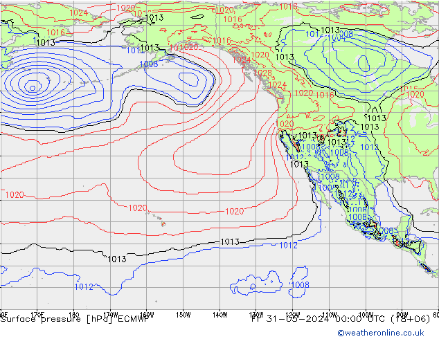 pression de l'air ECMWF ven 31.05.2024 00 UTC