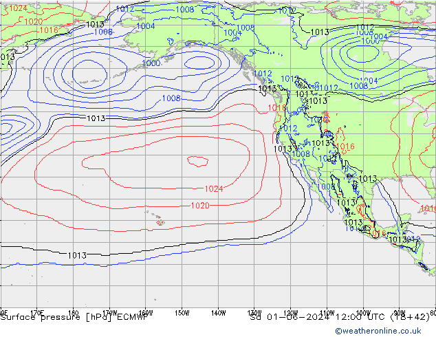 Yer basıncı ECMWF Cts 01.06.2024 12 UTC