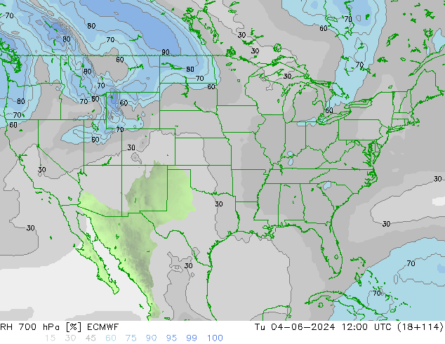 700 hPa Nispi Nem ECMWF Sa 04.06.2024 12 UTC