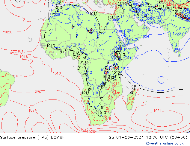 pression de l'air ECMWF sam 01.06.2024 12 UTC