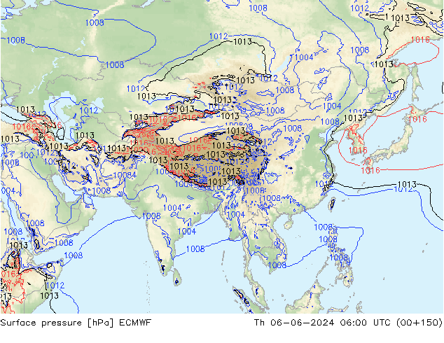 Yer basıncı ECMWF Per 06.06.2024 06 UTC
