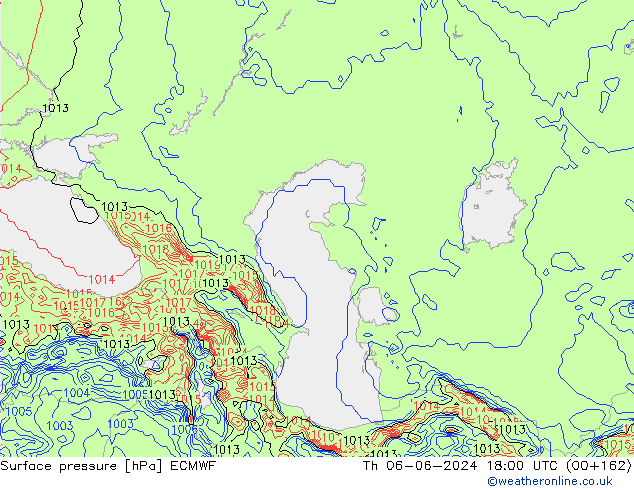 приземное давление ECMWF чт 06.06.2024 18 UTC