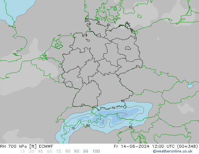 700 hPa Nispi Nem ECMWF Cu 14.06.2024 12 UTC