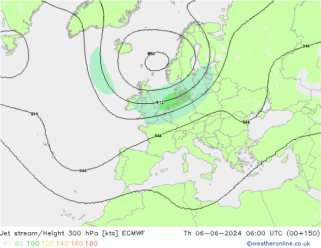 Straalstroom ECMWF do 06.06.2024 06 UTC