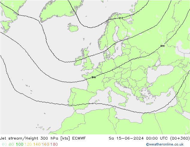 Courant-jet ECMWF sam 15.06.2024 00 UTC