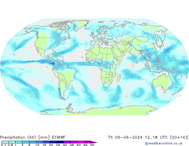 Precipitação (6h) ECMWF Qui 06.06.2024 18 UTC