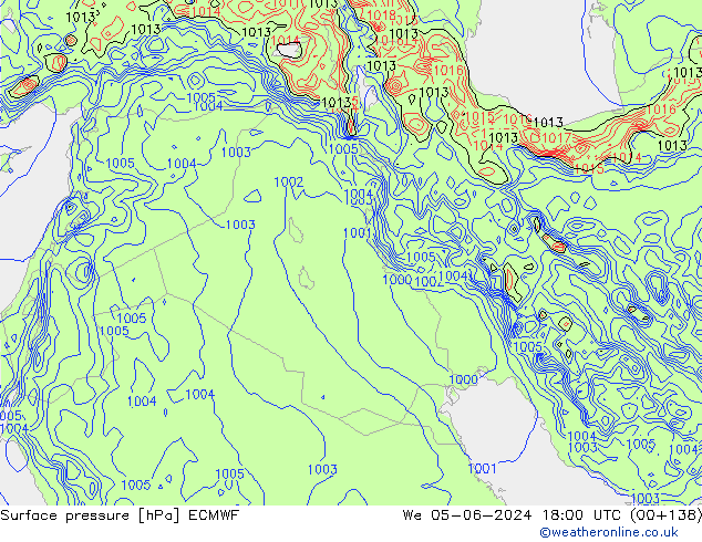 приземное давление ECMWF ср 05.06.2024 18 UTC