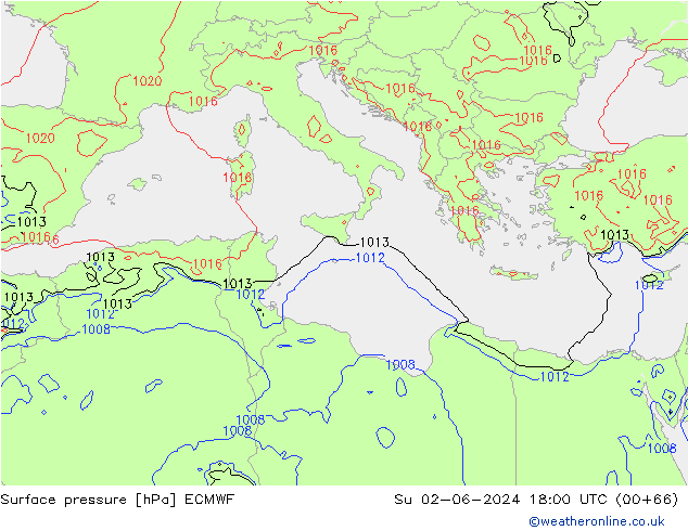ciśnienie ECMWF nie. 02.06.2024 18 UTC