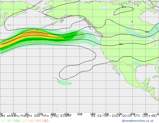 Corriente en chorro ECMWF dom 02.06.2024 00 UTC