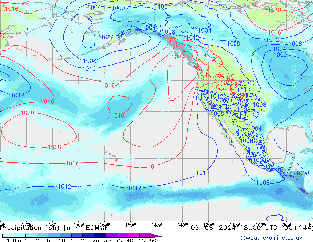 opad (6h) ECMWF czw. 06.06.2024 00 UTC