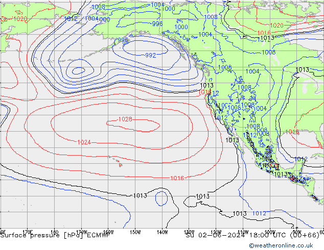 Luchtdruk (Grond) ECMWF zo 02.06.2024 18 UTC