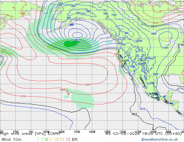 High wind areas ECMWF Mo 03.06.2024 18 UTC