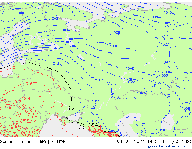 Pressione al suolo ECMWF gio 06.06.2024 18 UTC