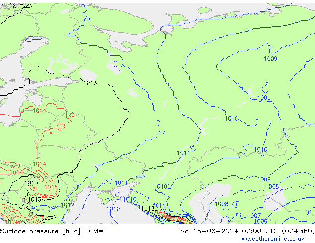 pression de l'air ECMWF sam 15.06.2024 00 UTC