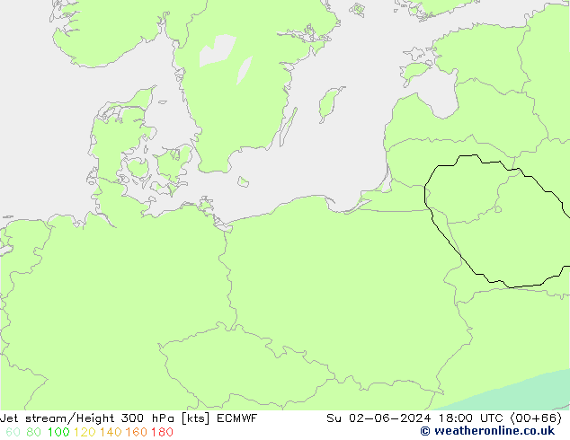 Straalstroom ECMWF zo 02.06.2024 18 UTC