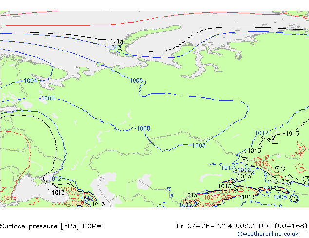 pression de l'air ECMWF ven 07.06.2024 00 UTC