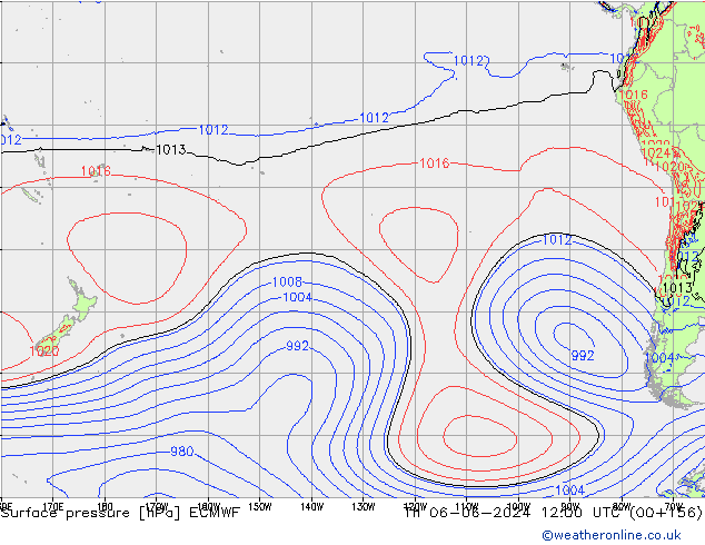 ciśnienie ECMWF czw. 06.06.2024 12 UTC