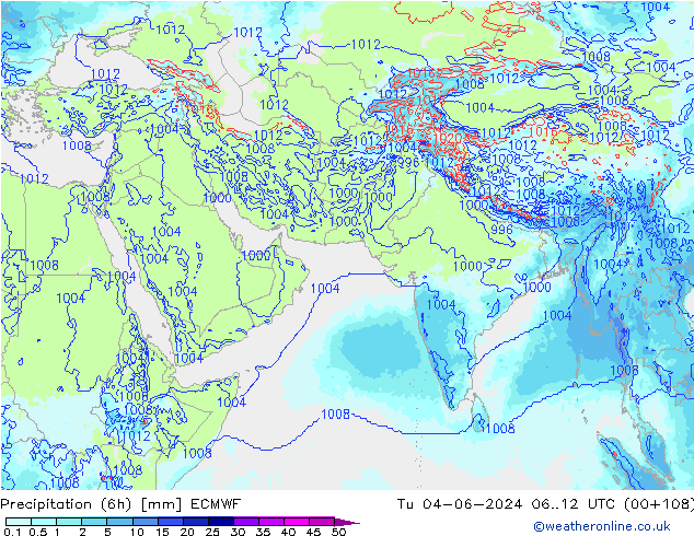 opad (6h) ECMWF wto. 04.06.2024 12 UTC