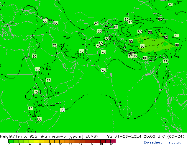 Height/Temp. 925 hPa ECMWF  01.06.2024 00 UTC