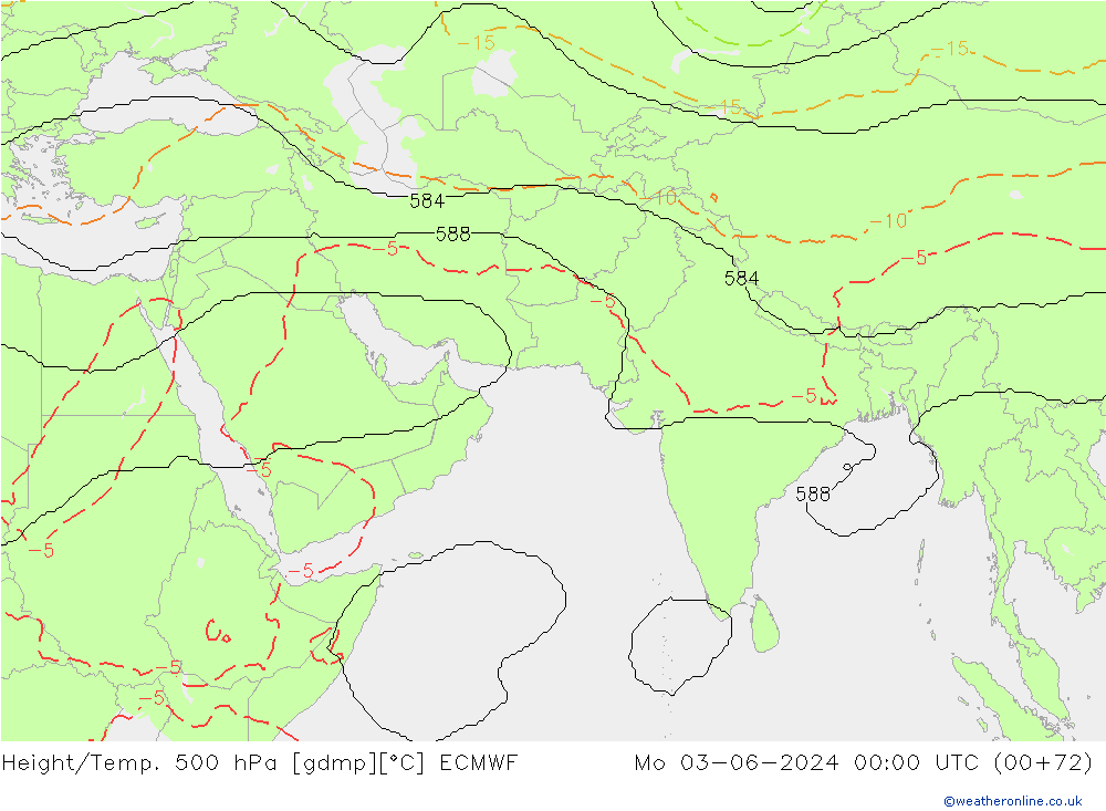 Height/Temp. 500 hPa ECMWF  03.06.2024 00 UTC