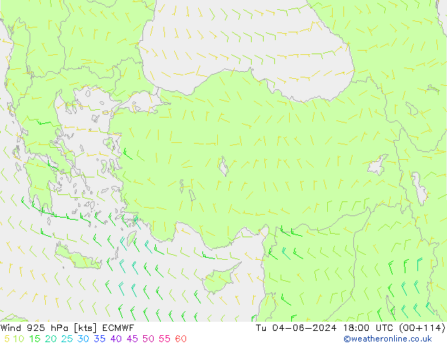 Wind 925 hPa ECMWF di 04.06.2024 18 UTC