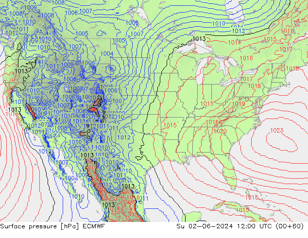 ciśnienie ECMWF nie. 02.06.2024 12 UTC