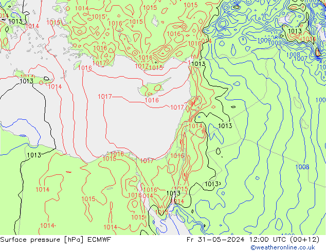 pression de l'air ECMWF ven 31.05.2024 12 UTC