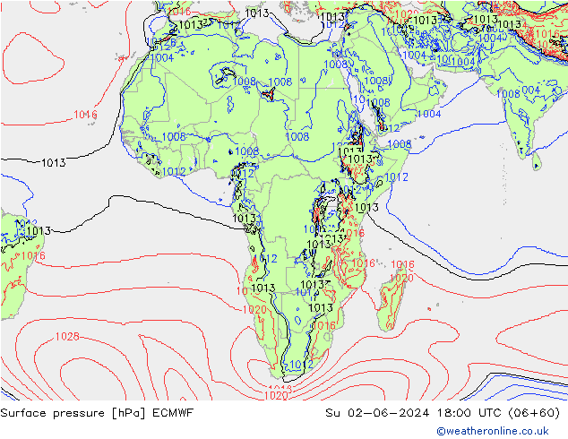 ciśnienie ECMWF nie. 02.06.2024 18 UTC