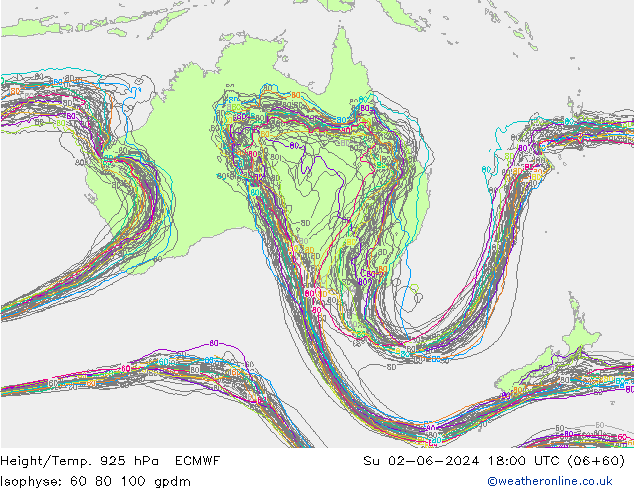 Hoogte/Temp. 925 hPa ECMWF zo 02.06.2024 18 UTC