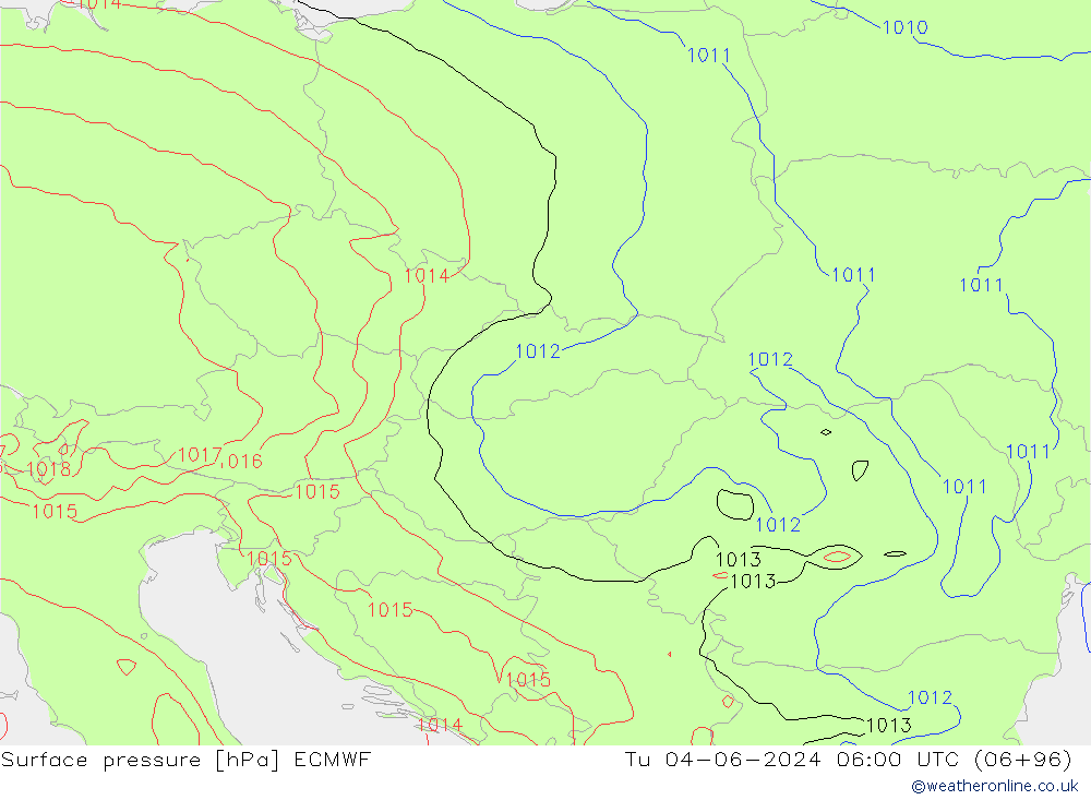 pression de l'air ECMWF mar 04.06.2024 06 UTC