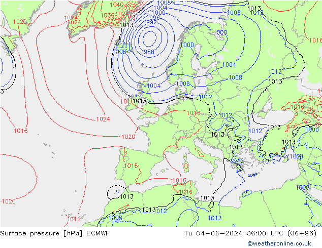 pression de l'air ECMWF mar 04.06.2024 06 UTC