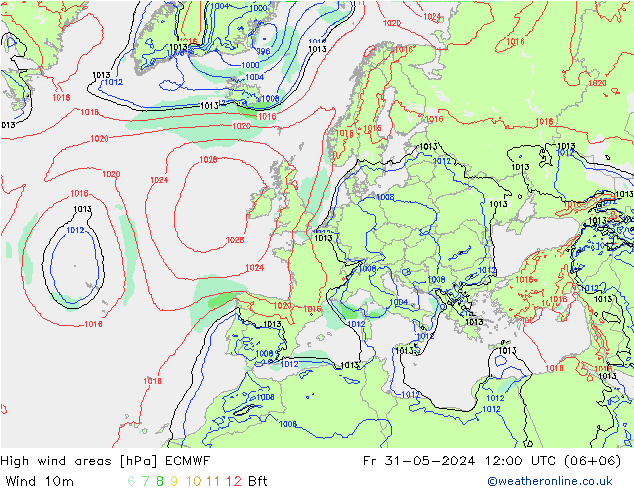 Sturmfelder ECMWF Fr 31.05.2024 12 UTC