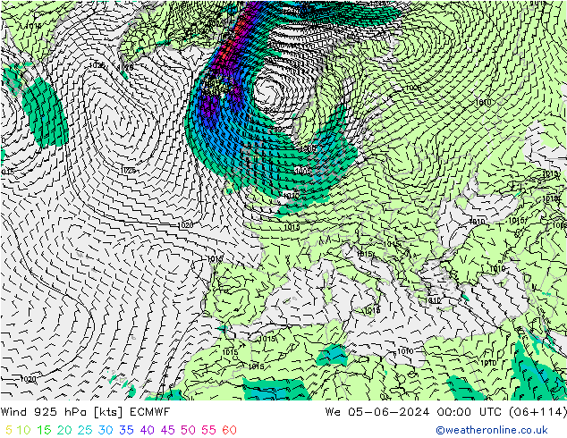  925 hPa ECMWF  05.06.2024 00 UTC