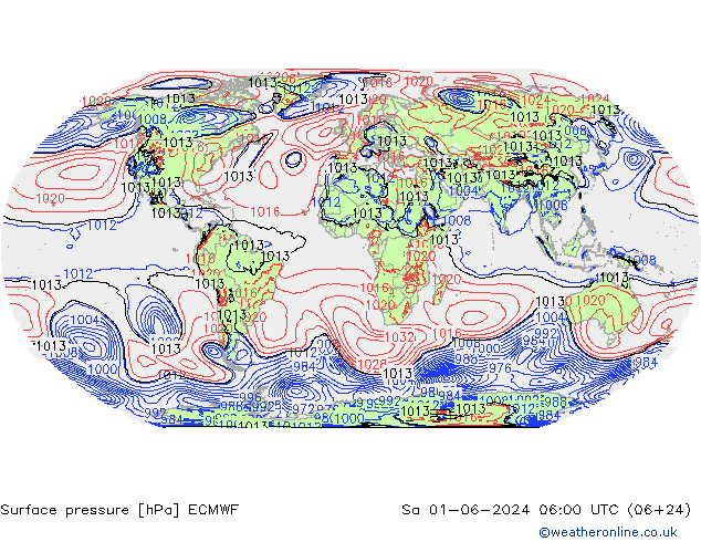 Luchtdruk (Grond) ECMWF za 01.06.2024 06 UTC