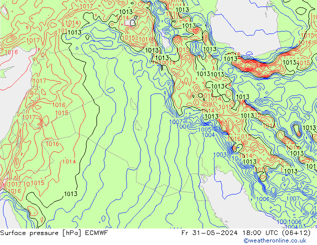 Pressione al suolo ECMWF ven 31.05.2024 18 UTC