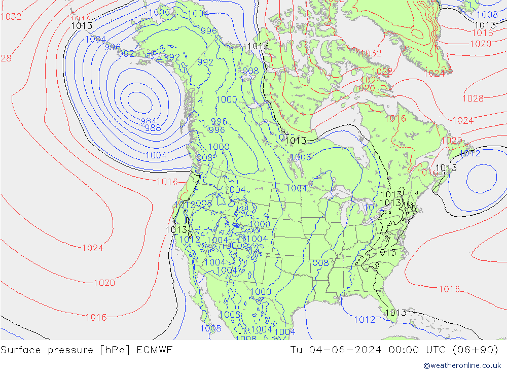 Bodendruck ECMWF Di 04.06.2024 00 UTC