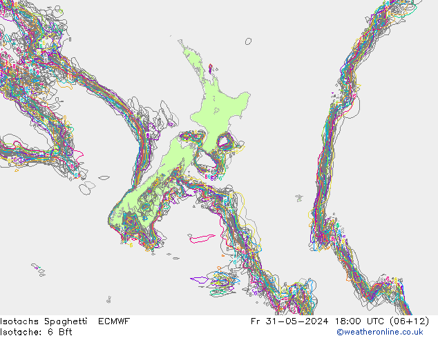 Izotacha Spaghetti ECMWF pt. 31.05.2024 18 UTC