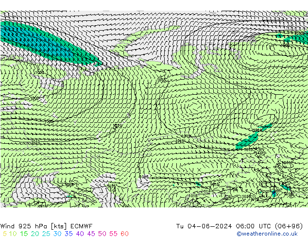 Vent 925 hPa ECMWF mar 04.06.2024 06 UTC