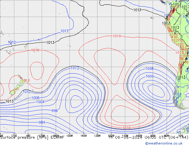 pression de l'air ECMWF jeu 06.06.2024 06 UTC