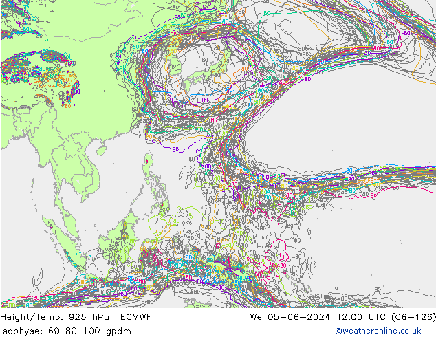 Yükseklik/Sıc. 925 hPa ECMWF Çar 05.06.2024 12 UTC