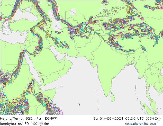 Height/Temp. 925 hPa ECMWF  01.06.2024 06 UTC