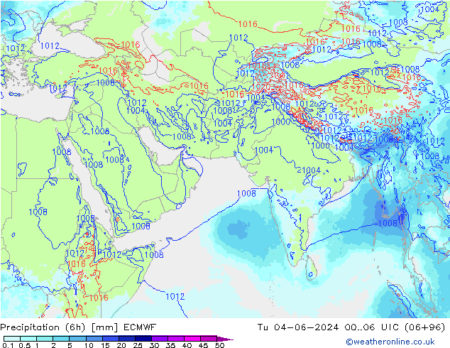 opad (6h) ECMWF wto. 04.06.2024 06 UTC