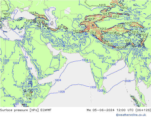 приземное давление ECMWF ср 05.06.2024 12 UTC