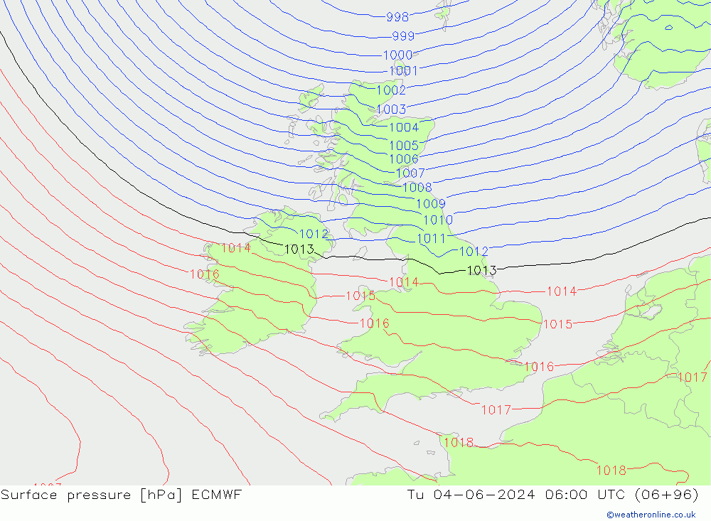 pression de l'air ECMWF mar 04.06.2024 06 UTC