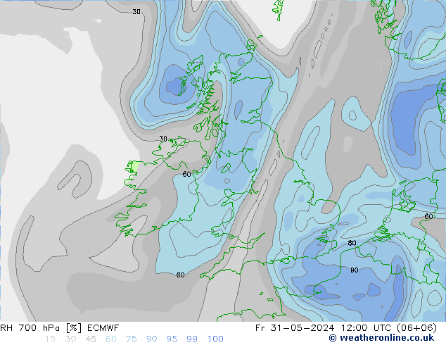 RV 700 hPa ECMWF vr 31.05.2024 12 UTC