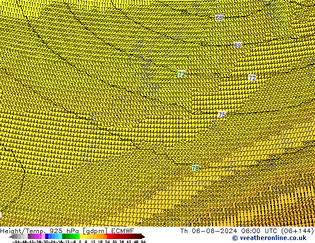 Height/Temp. 925 hPa ECMWF  06.06.2024 06 UTC